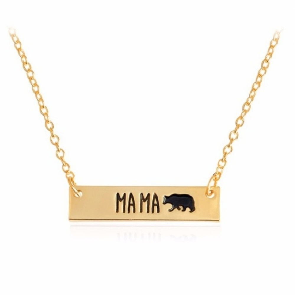 Mama Bear Necklace - Gold - Picture 2 of 3